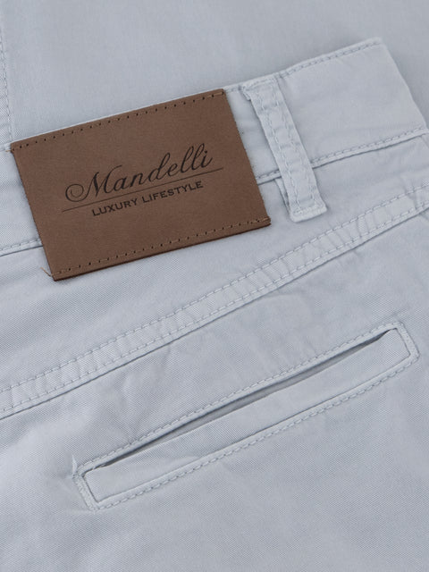 Stretch Cotton Trousers - Ice