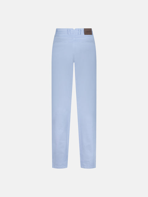 Stretch Cotton Trousers - Light Blue
