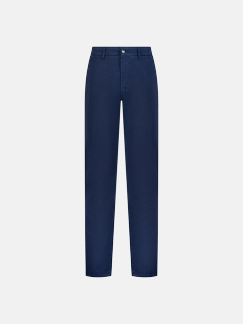 Stretch Cotton Trousers - Blue