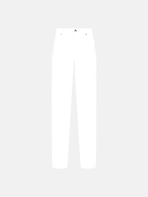 Five Pockets Stretch Cotton Trousers - White