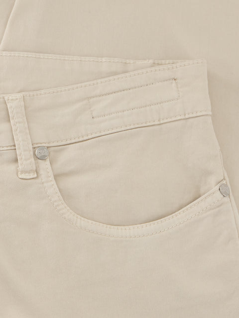 Five Pockets Stretch Cotton Trousers - Beige