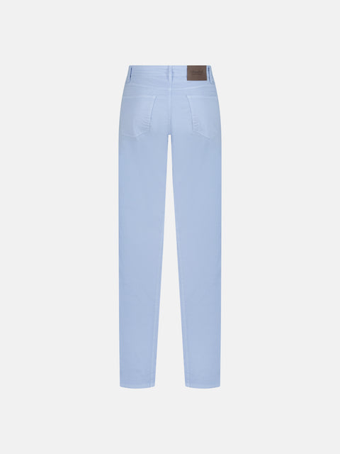 Five Pockets Stretch Cotton Trousers - Light Blue