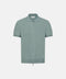 Silk Cotton Knitted Full-Zip Polo-Thyme