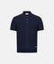 Silk & Cotton Knitted Polo- Blue