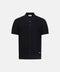 Silk & Cotton Knitted Polo- Black