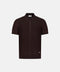 Silk & Cotton Knitted Polo-Dark Brown