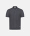 Silk & Cotton Knitted Polo- Deep Grey