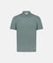 Silk & Cotton Knitted Polo with Zip- Thyme