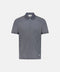 Cotton Knitted Zip Polo -Silver