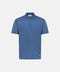 Cotton Knitted Zip Polo- Cornflower Blue