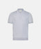 Pure Silk Knitted Zip Polo- Medium Grey