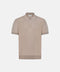 Pure Silk Knitted Zip Polo- Beige