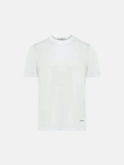 Pure Cotton Knitted T-Shirt – White