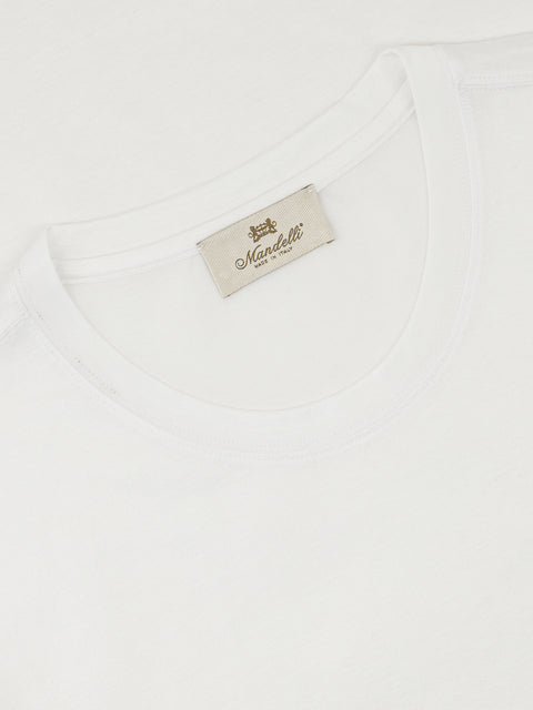 Pure Cotton Knitted T-Shirt – White