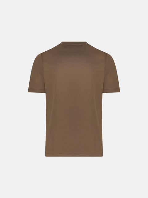 Pure Cotton Knitted T-Shirt – Marrone