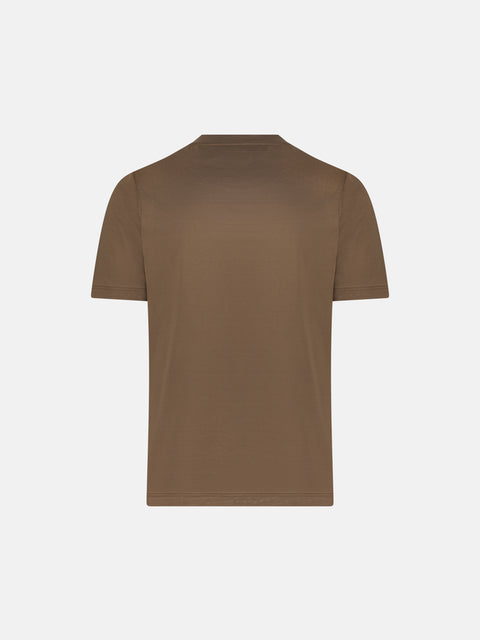 Knitted Cotton T-Shirt - Honey
