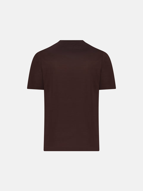Pure Cotton Knitted T-Shirt – Bordeaux