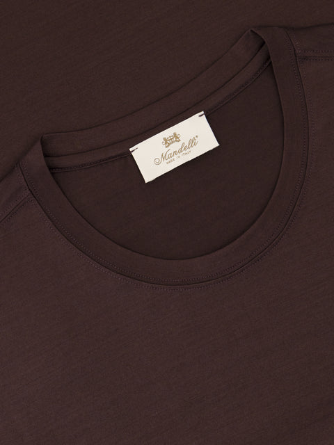 Pure Cotton Knitted T-Shirt – Bordeaux