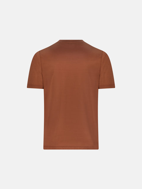 Pure Cotton Knitted T-Shirt – Brick