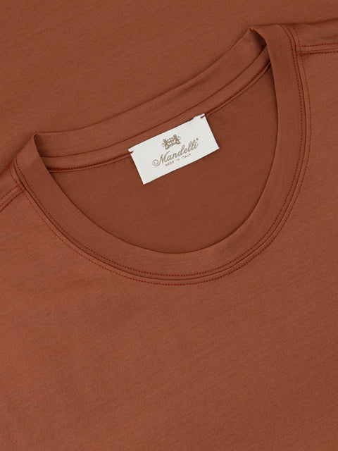 Pure Cotton Knitted T-Shirt – Brick