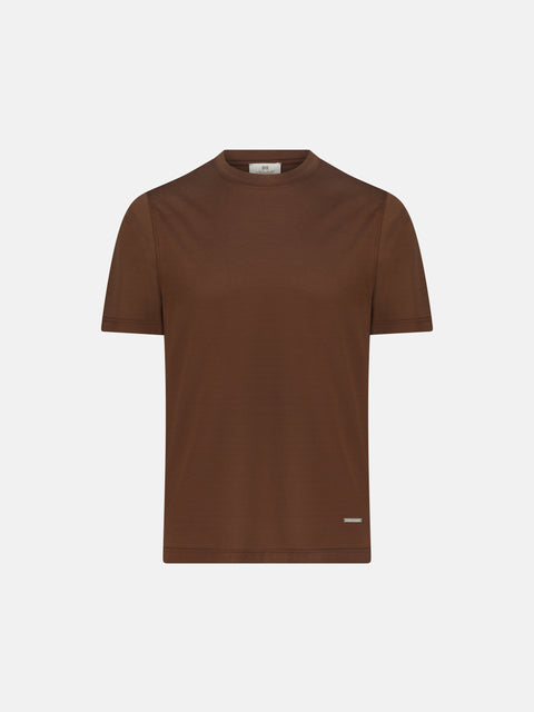 Pure Cotton Knitted T-Shirt – Taupe