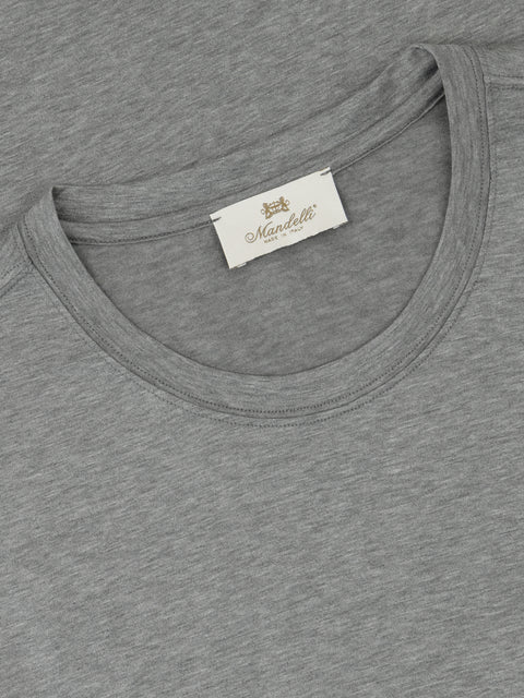 Pure Cotton Knitted T-Shirt – Silver