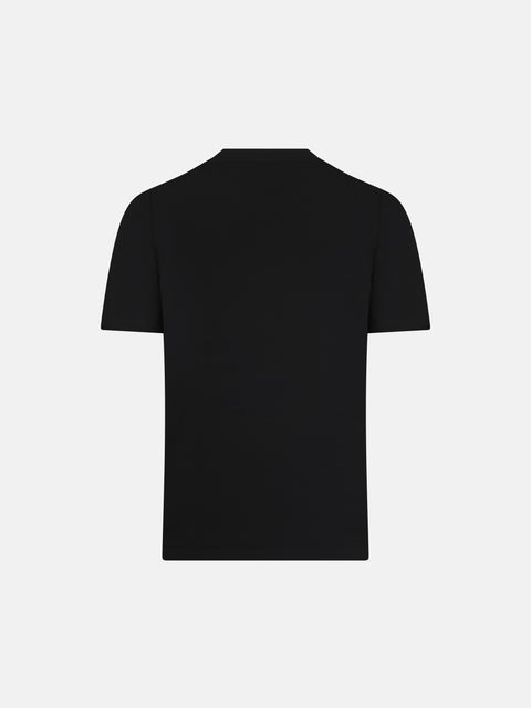 Pure Cotton Knitted T-Shirt – Black
