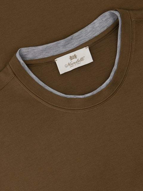 Silk & Cotton Knitted T-Shirt – Dune