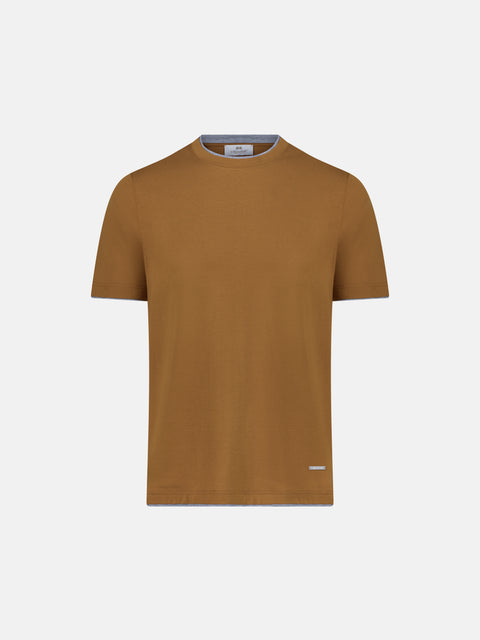 Silk & Cotton Knitted T-Shirt – Honey