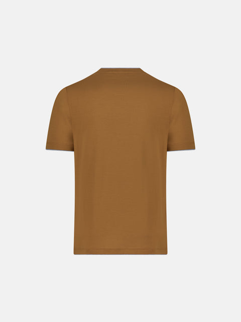 Silk & Cotton Knitted T-Shirt – Honey