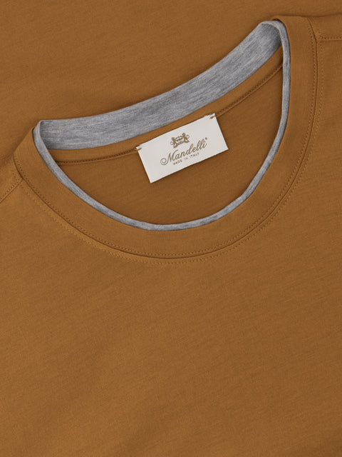 Silk & Cotton Knitted T-Shirt – Honey