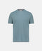 Silk & Cotton Knitted T-Shirt – Blue Coal