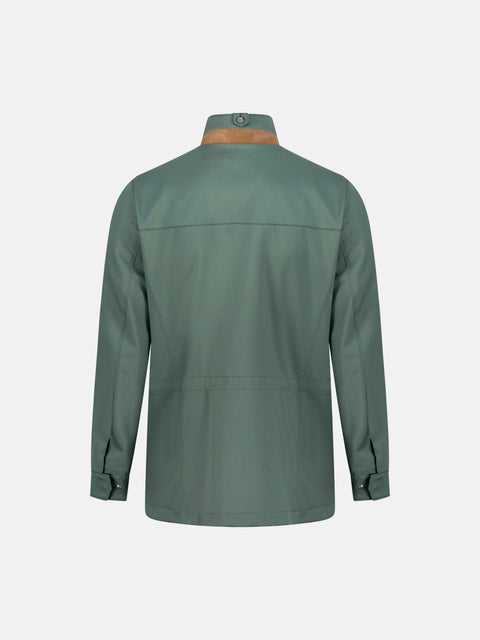 Wool 3/4 Jacket- Fir Green