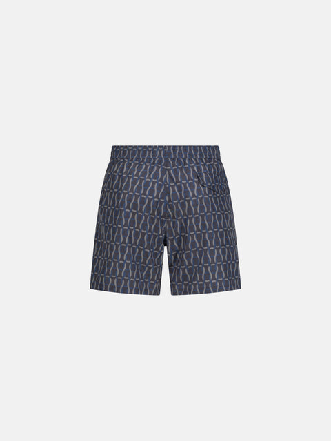 Printed Swim Shorts - Gunmetal
