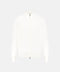 Wool Silk Full-Zip Knit Jacket- White