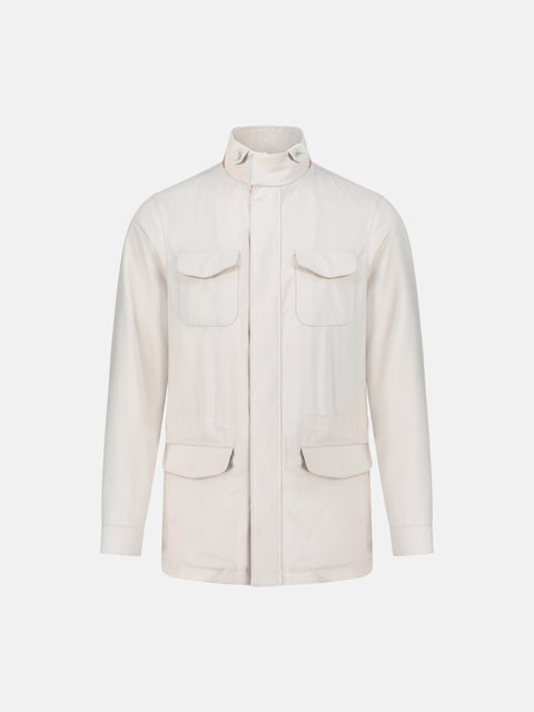 Wool 3/4 jacket- Chalk