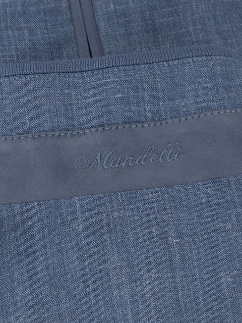 Wool, Silk & Linen Vest- Blue Coal