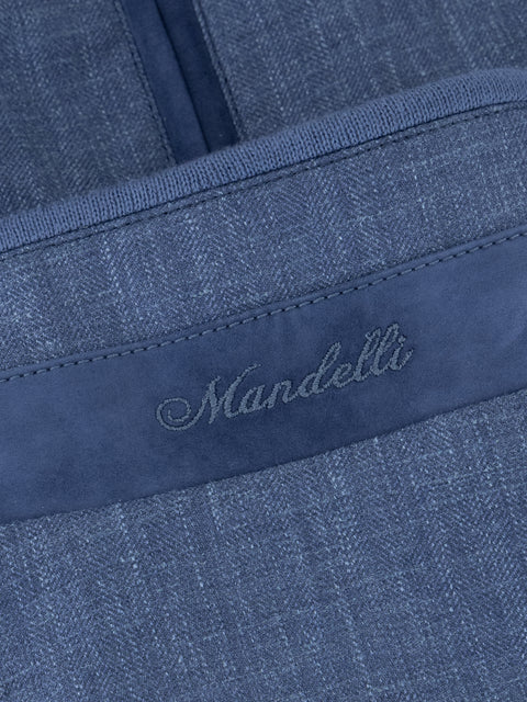 Wool Silk Linen Blouson- Avio Blue