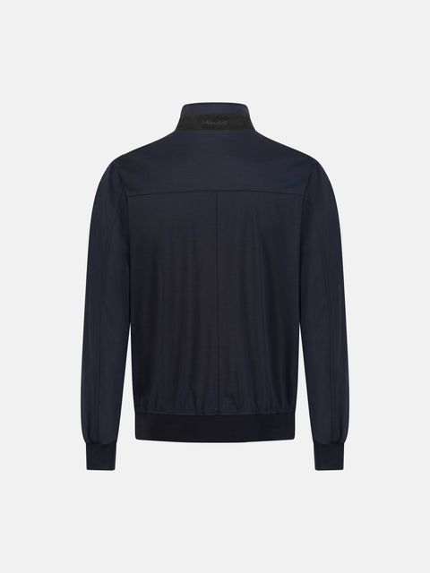Virgin Wool Blouson- Black