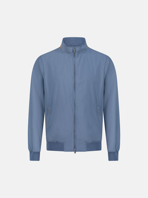 Nylon Wind Break Blouson — Indigo