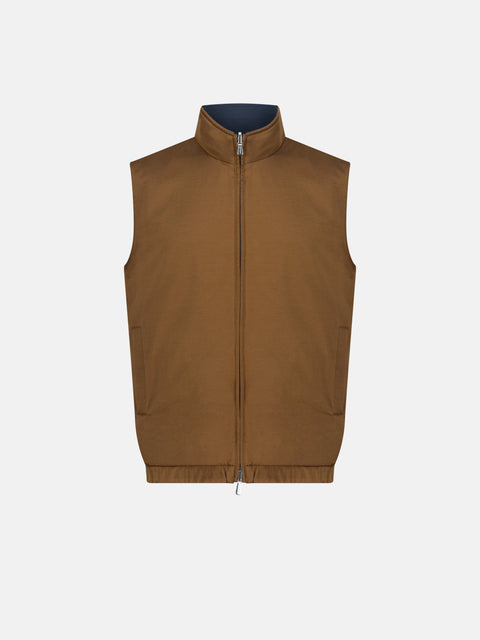 Reversible Polyester Vest- Navy & Miele