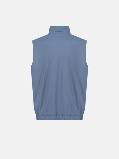 Reversible Polyester Vest- Indigo & Grey