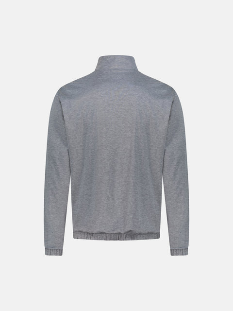Reversible Polyester Blouson- Blue & Grey