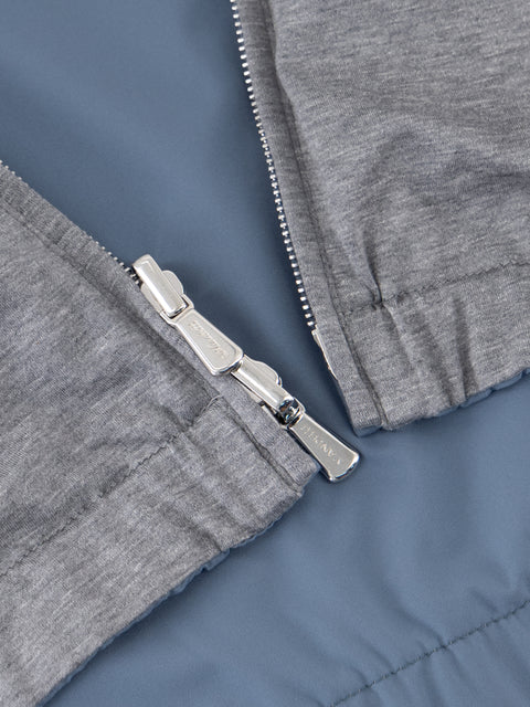 Reversible Polyester Blouson- Blue & Grey