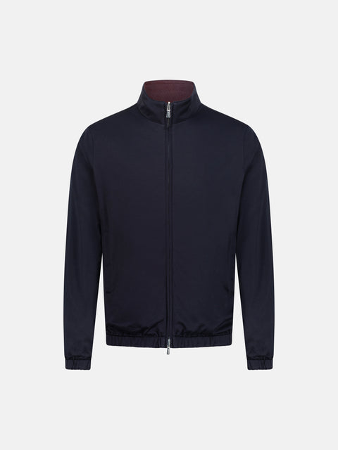 Reversible Polyester Blouson- Bordeaux & Navy