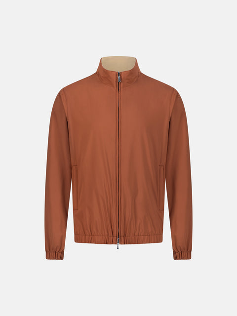 Reversible Polyester Blouson- Brick & Dune