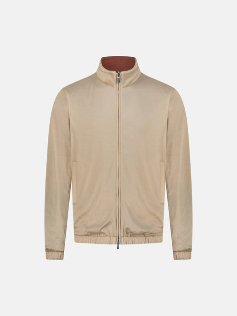 Reversible Polyester Blouson- Brick & Dune