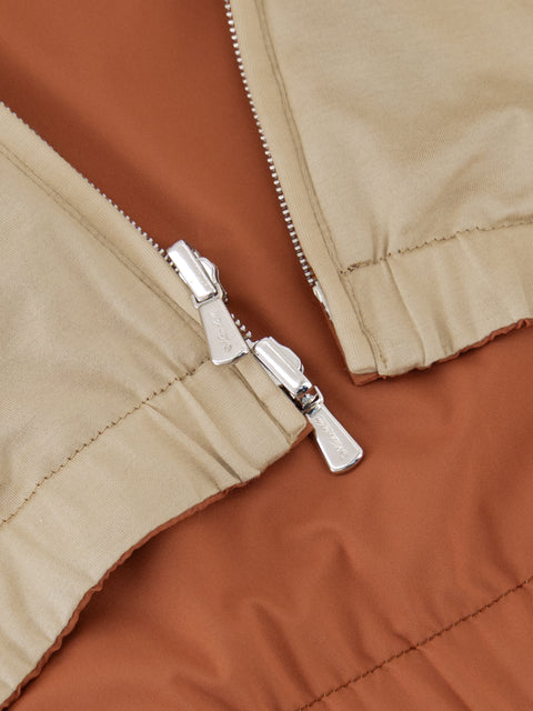 Reversible Polyester Blouson- Brick & Dune