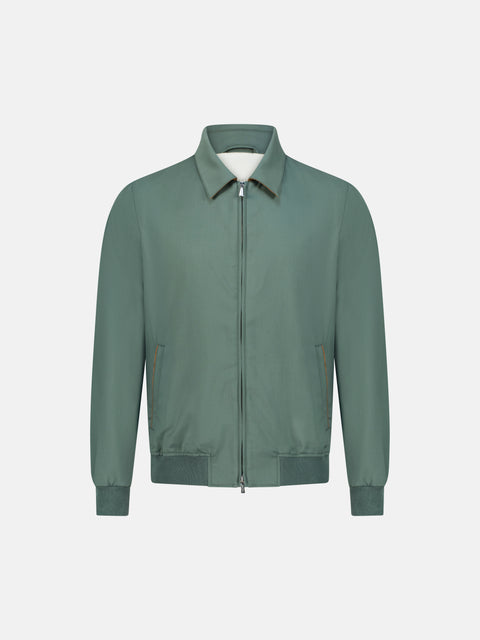 Wool Blouson- Fir Verde