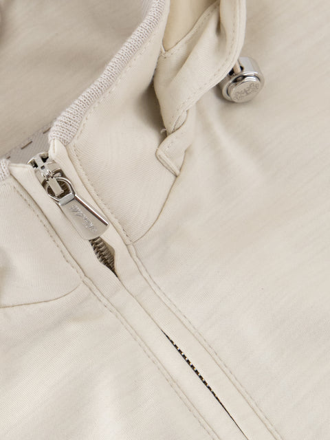 Wool Vest with Cap- White